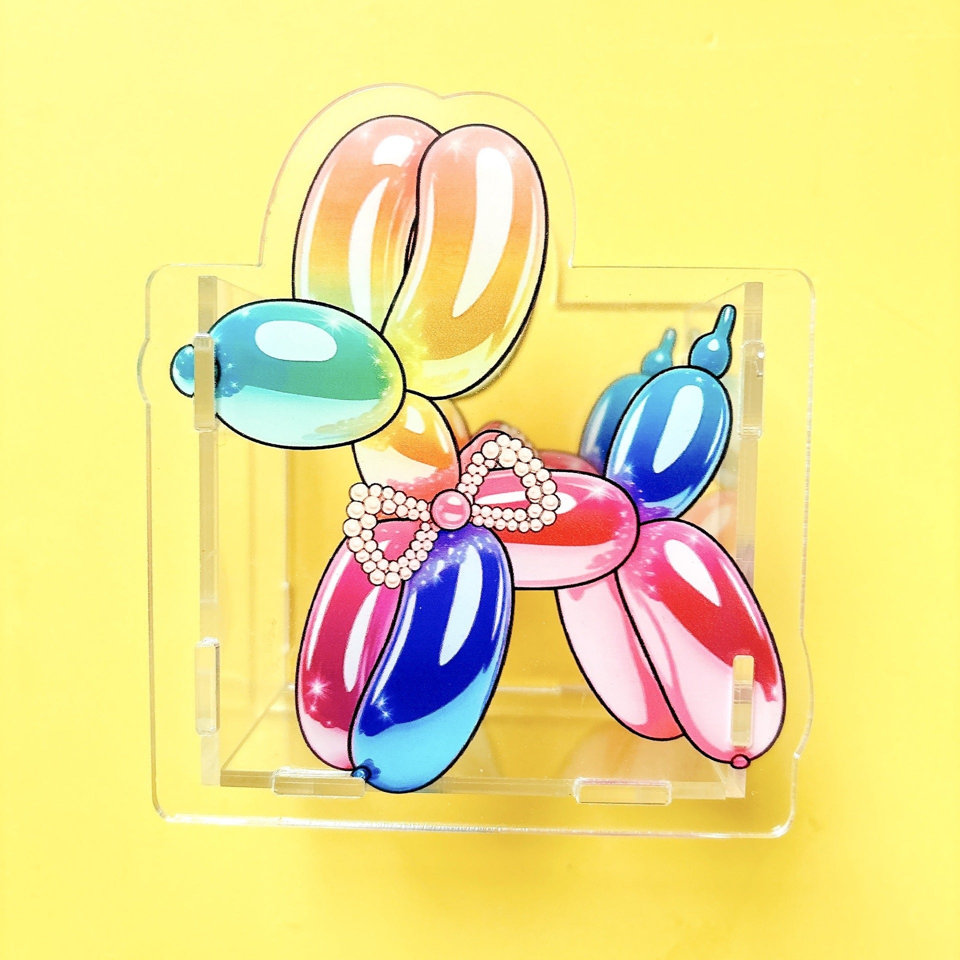 Wholesale New dog acrylic pen holder pencil box stationery storage diy 10cm